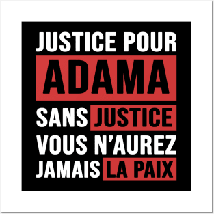 Justice Pour ADAMA Posters and Art